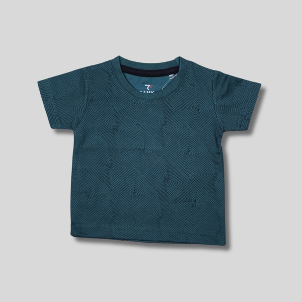 "Kids' Geometric Pattern Cotton T-Shirt - Fun & Stylish