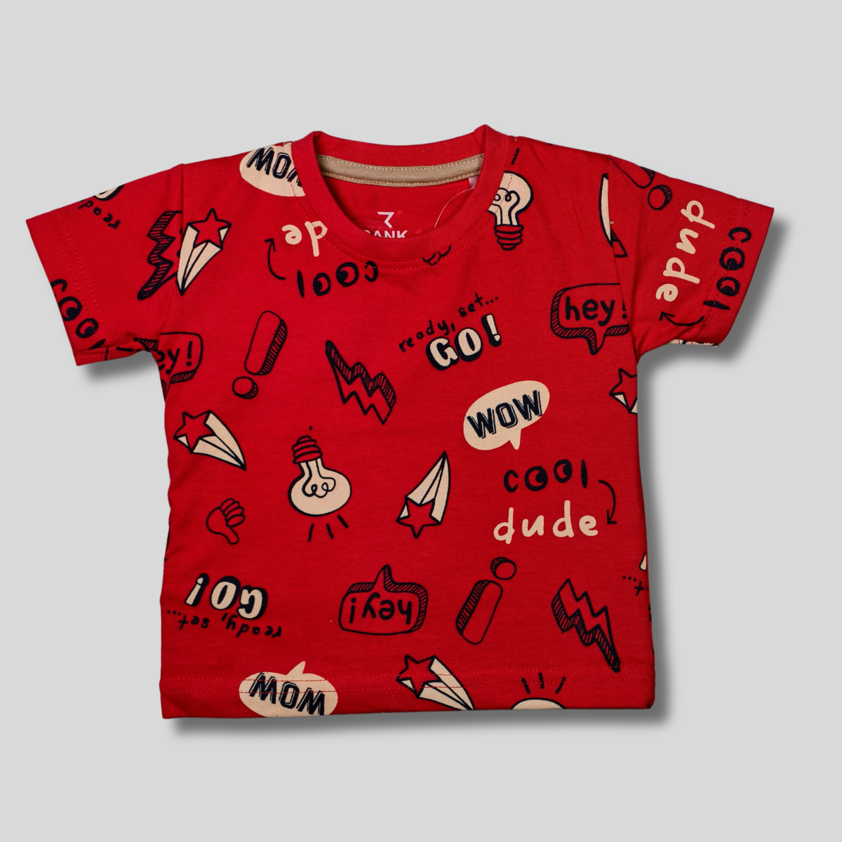 Kids' Graphic Cotton T-Shirt - Playful and Fun