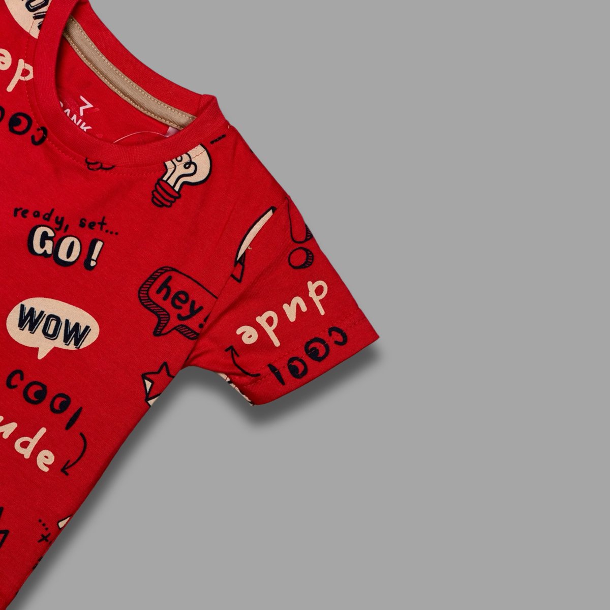 Kids' Graphic Cotton T-Shirt - Playful and Fun - Image 2