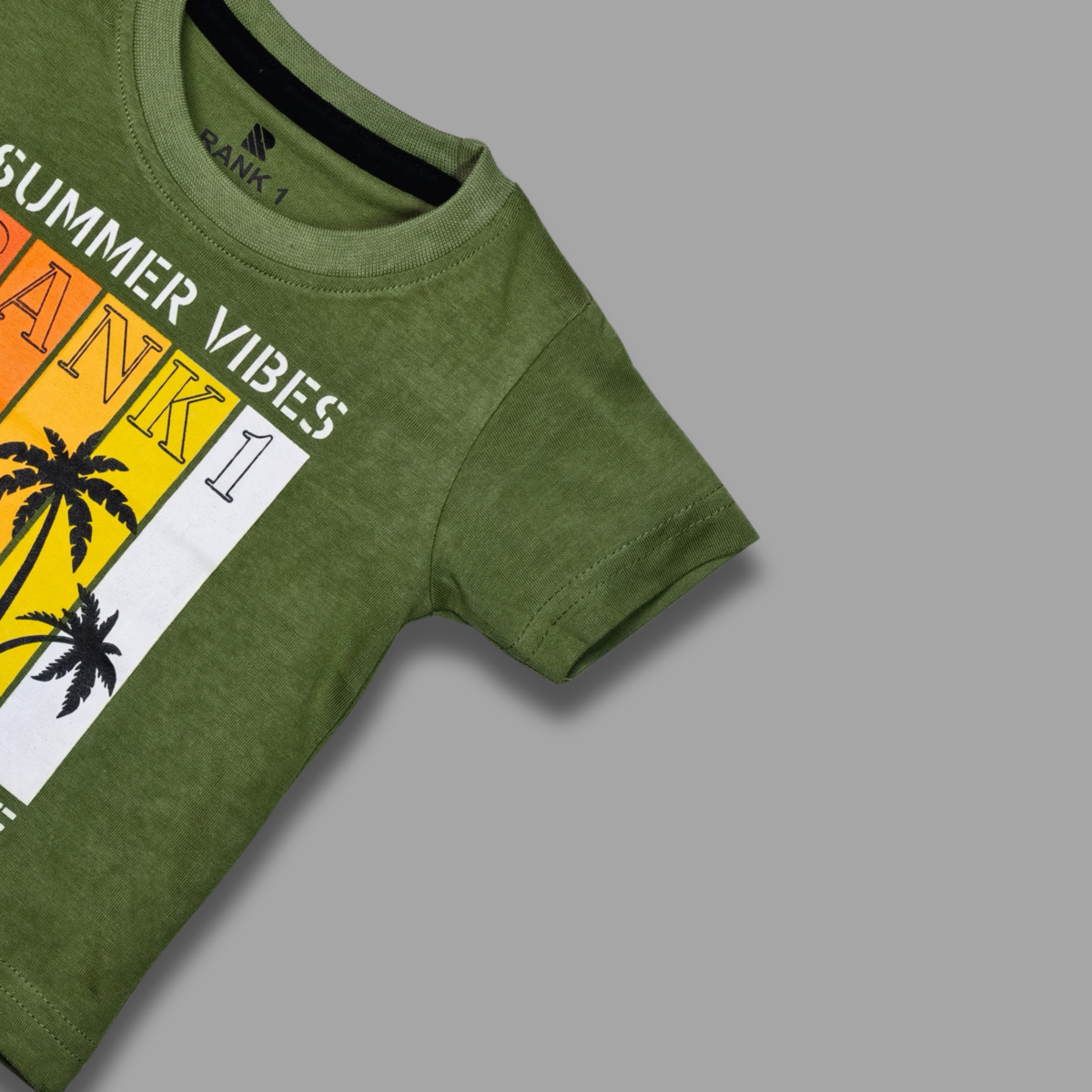 Kids' Summer Vibes Cotton T-Shirt - Beach Paradise - Image 2