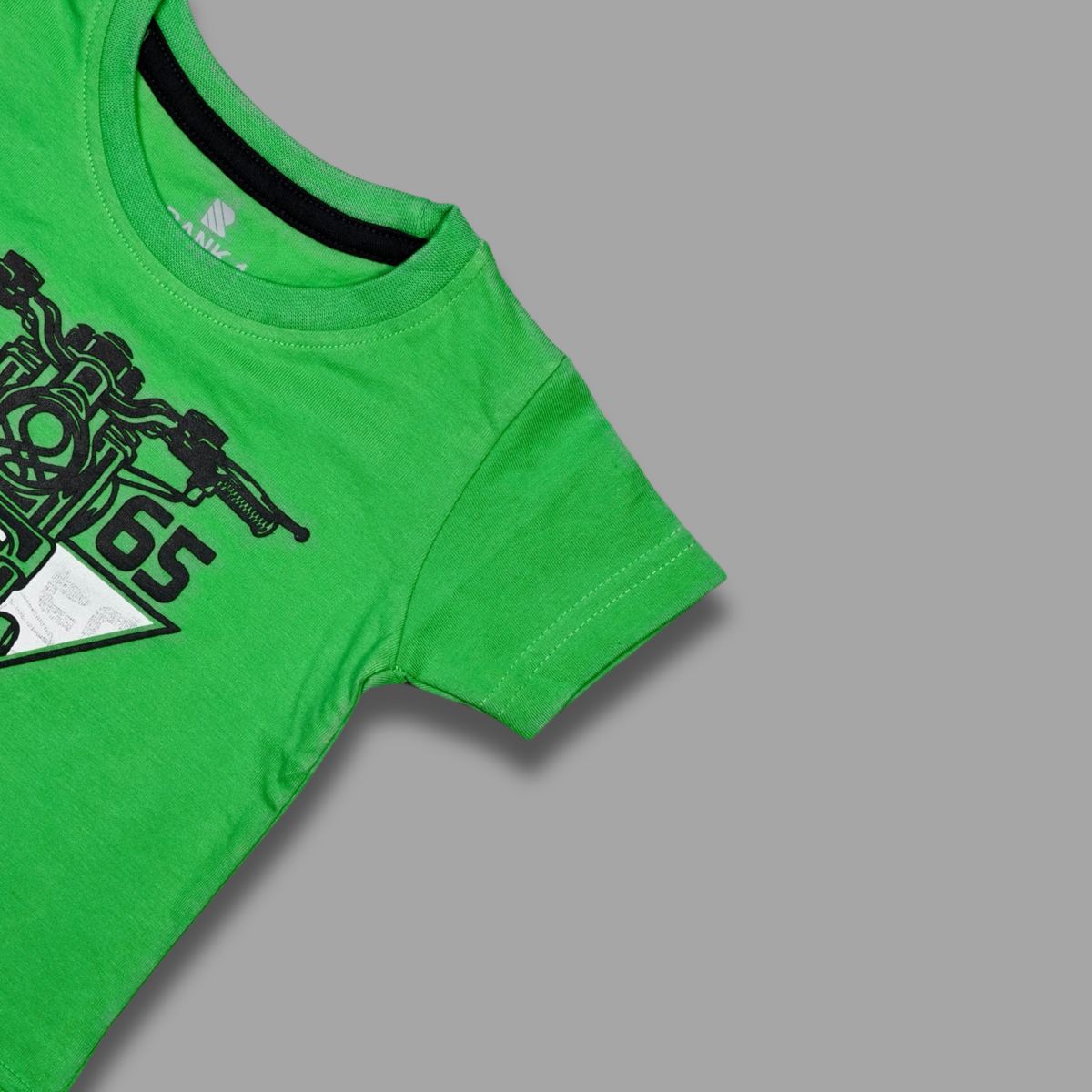 Kids' Motorcycle Graphic Cotton T-Shirt - Classic & Cool - Image 2