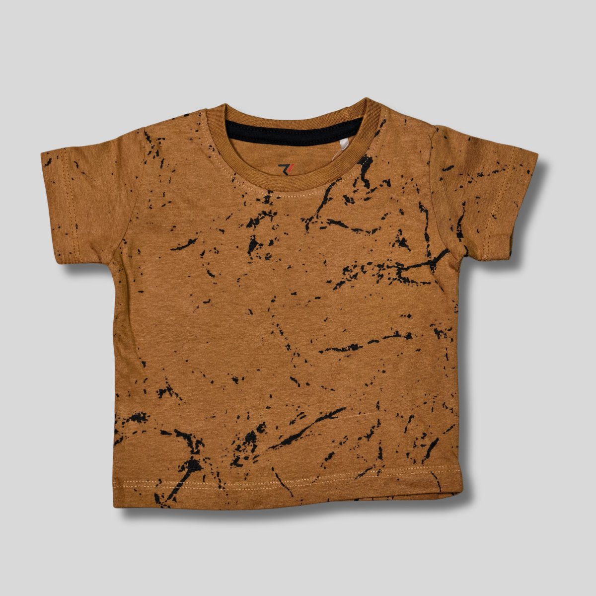 Artistic Brown Splatter Pattern T-Shirt