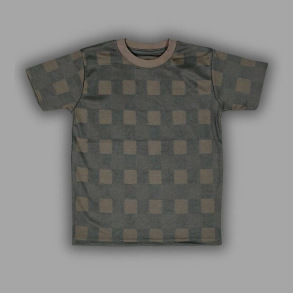 Vintage-Inspired Checkered Cotton T-Shirt – Casual & Comfortable