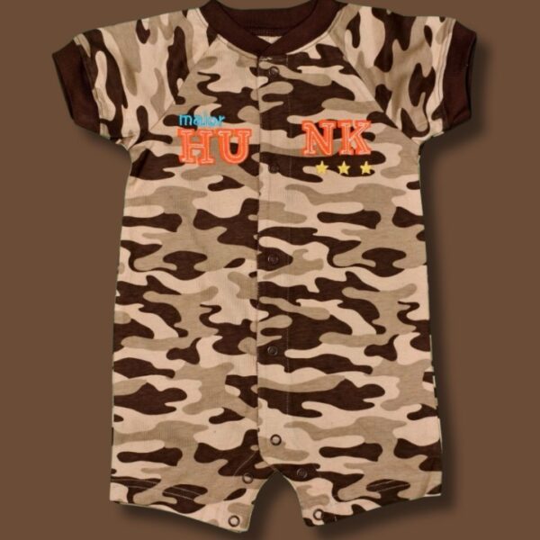 Camo Print "Major Hunk" Baby Romper