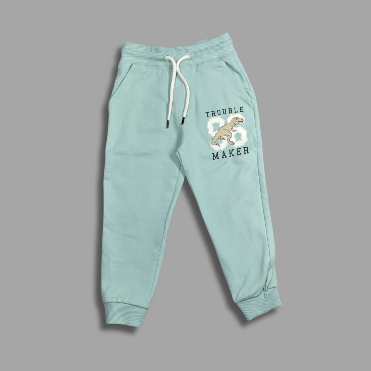 Kids' Mint Green "Trouble Maker" Jogger Sweatpants