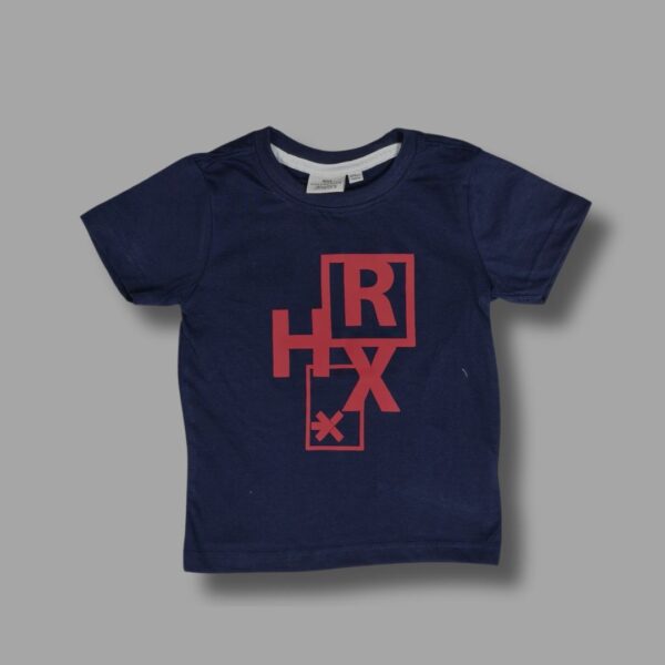 Kids' HRX Graphic T-Shirt – Navy Blue