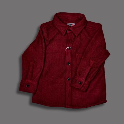 Rank1 Kids' Rich Maroon Textured Shirt