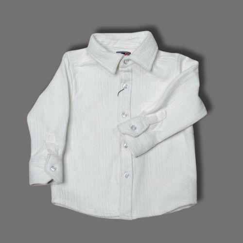 Rank1 Kids' Classic White Textured Shirt