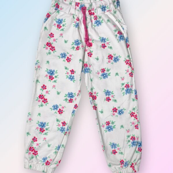 Floral Print Cotton Joggers – Comfy & Cute
