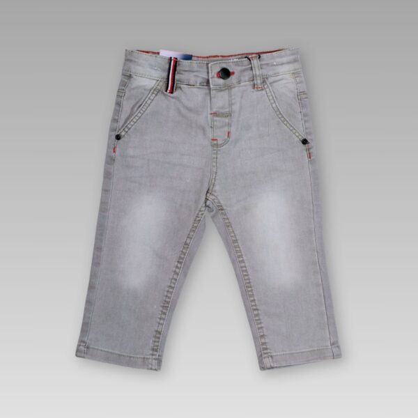 Light Gray Kids' Denim Jeans – Playful & Durable