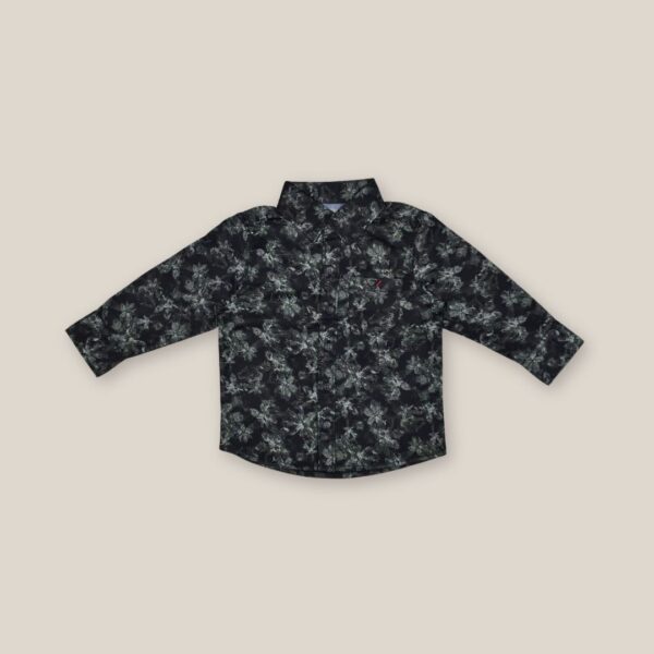 Dark Floral Button-Up Shirt – Bold & Contemporary