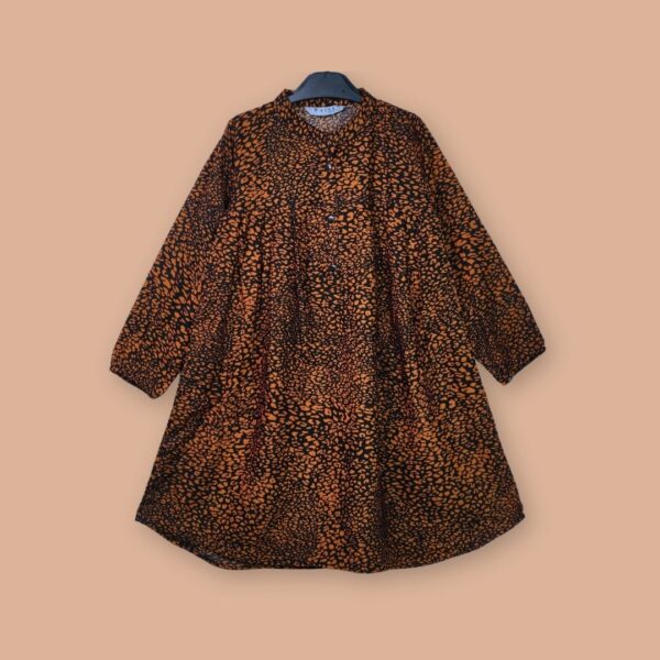 Animal Print Button-girls Top – Bold & Warm
