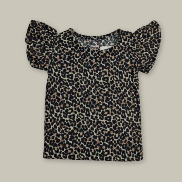 Kids’ Leopard Print Ruffle Sleeve Shirt – Bold & Playful