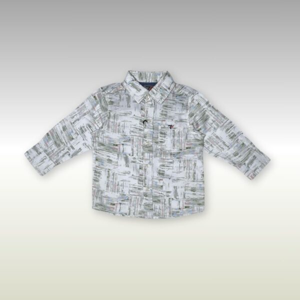 Abstract Brush-Stroke Long Sleeve Shirt – Artistic & Unique