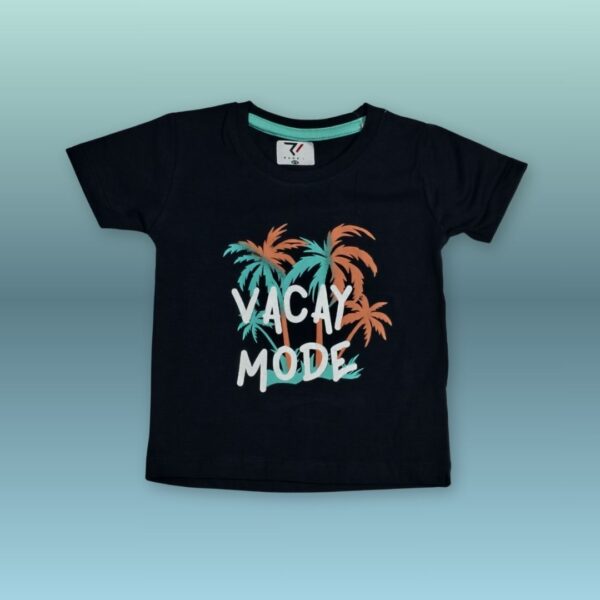 Black "Vacay Mode" Palm Tree Kids’ T-Shirt – Fun & Breezy