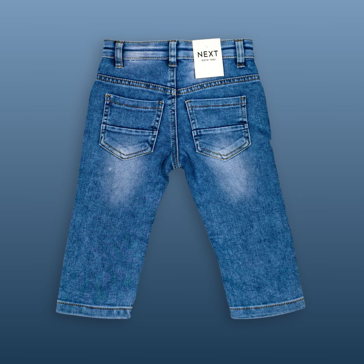 Kids' Blue Faded Denim Jeans – Casual & Stylish - Image 2