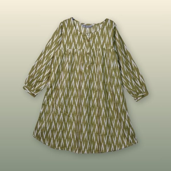 Green Ikat Pattern Maxi Dress – Breezy & Sophisticated