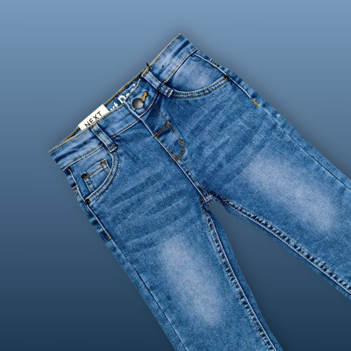 Kids' Blue Faded Denim Jeans – Casual & Stylish - Image 3
