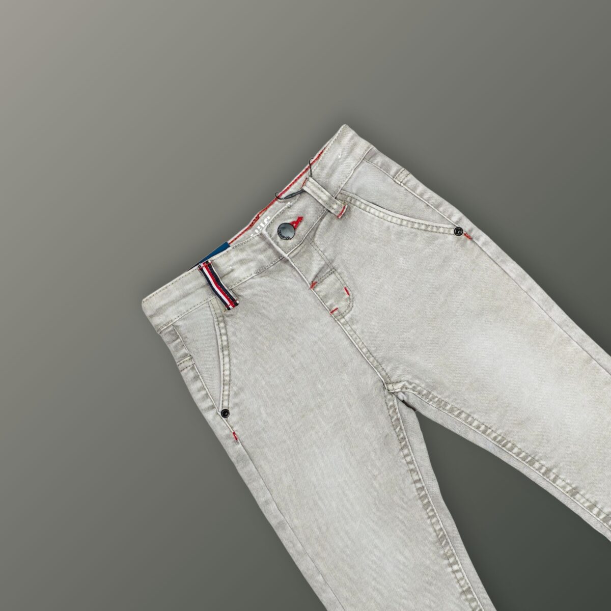 whitish Gray Kids' Denim Jeans – Stylish & Durable - Image 3