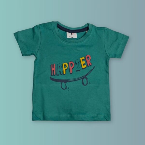 “Happier” Skateboard Kids' T-Shirt – Bold & Playful