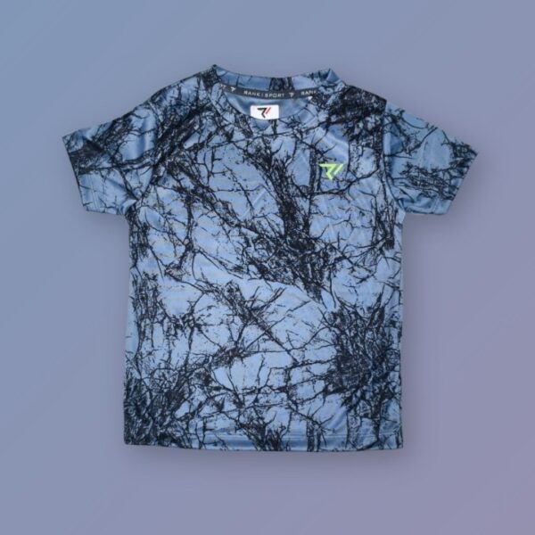 Sky Blue Marble Texture Sports T-Shirt for Boys – Rank1 Sport