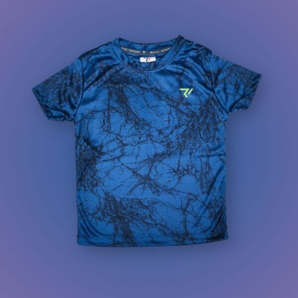 Blue Marble-Print Performance T-Shirt for Boys – Rank1 Sport