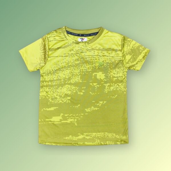 Neon Yellow Digital Print Performance T-Shirt for Boys – Rank1 Sport