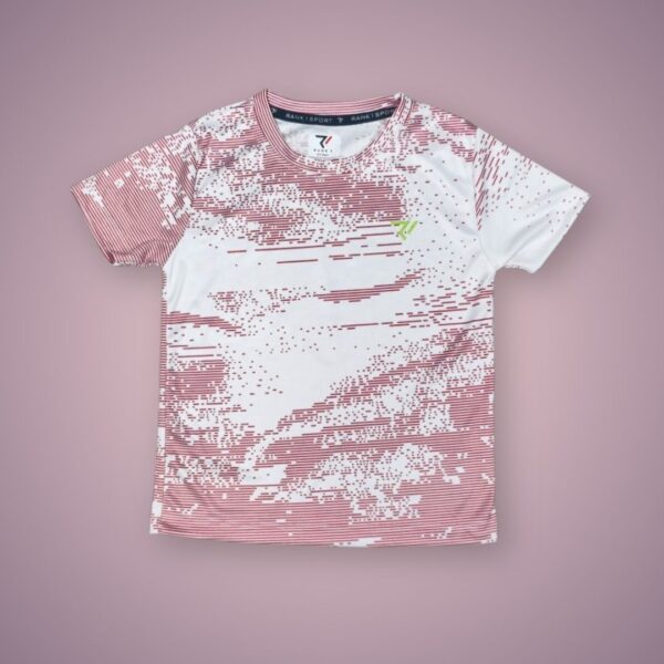 White & Maroon Digital Performance T-Shirt for Boys – Rank1 Sport