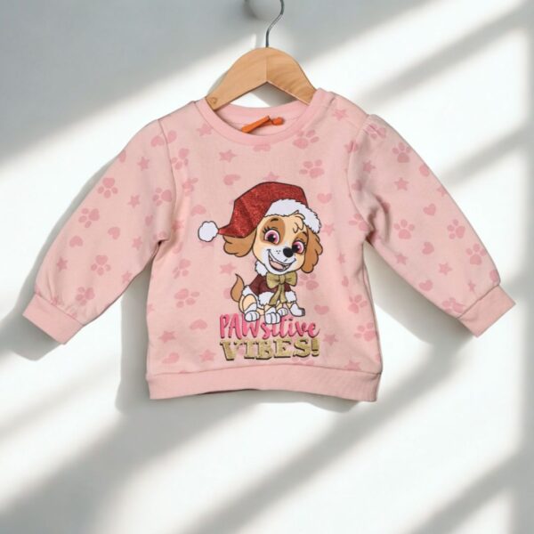 Paw Patrol “Pawsitive Vibes” Sweatshirt for Girls – Blush Pink