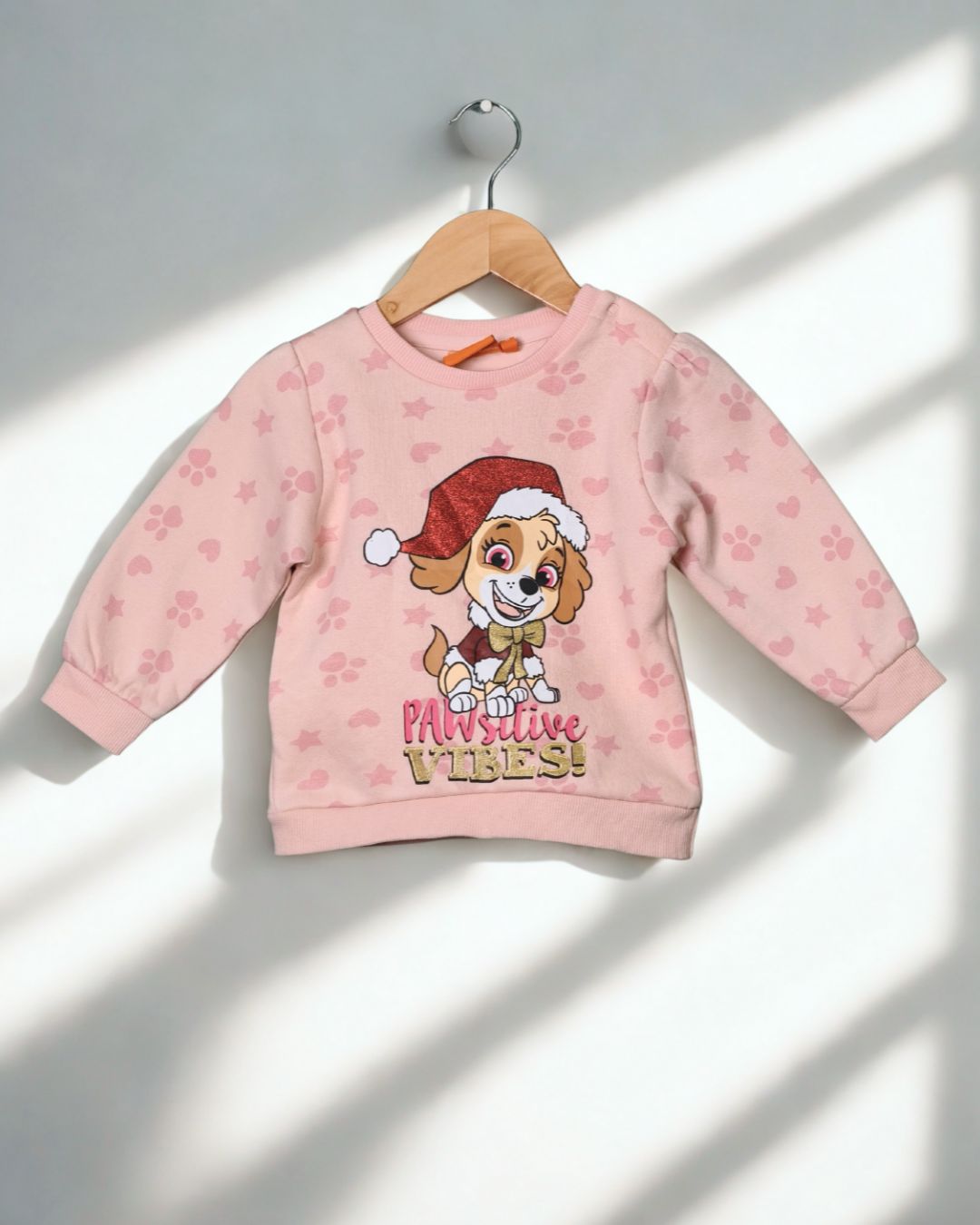 Paw Patrol “Pawsitive Vibes” Sweatshirt for Girls – Blush Pink