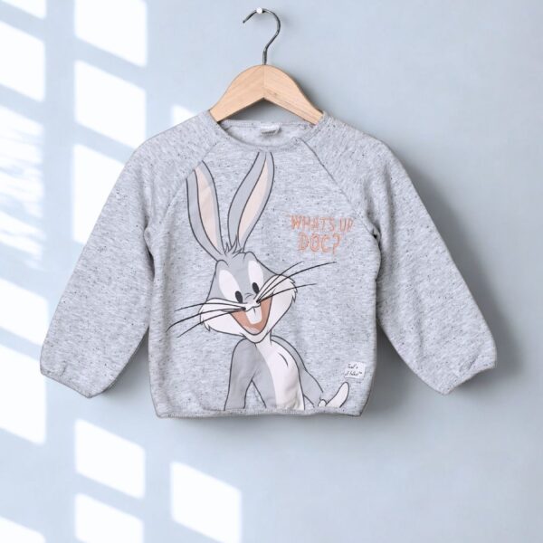 Bugs Bunny “What’s Up Doc?” Sweatshirt for Toddlers – Heather Grey