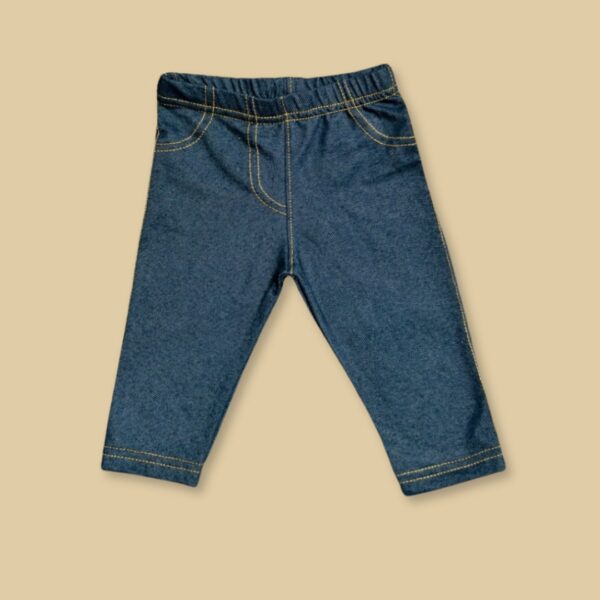 Stretchable Denim-Style Baby Leggings – Classic Blue