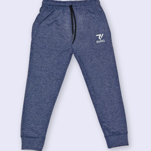 Rank1 Heather Blue Textured Joggers boys track pant