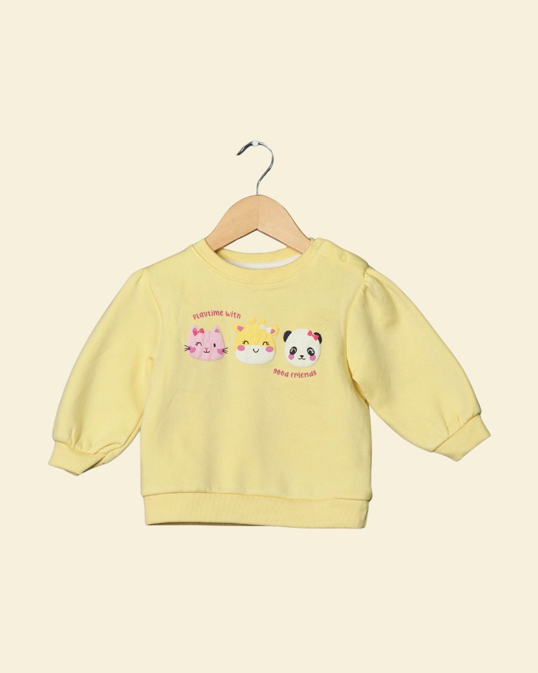 Playtime Buddies Yellow Sweatshirt for Toddlers