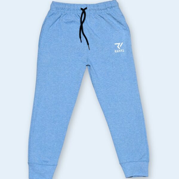 Rank1 Sky Blue Textured Joggers